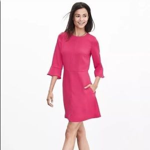 Banana Republic NWT pink flutter sleeves dress